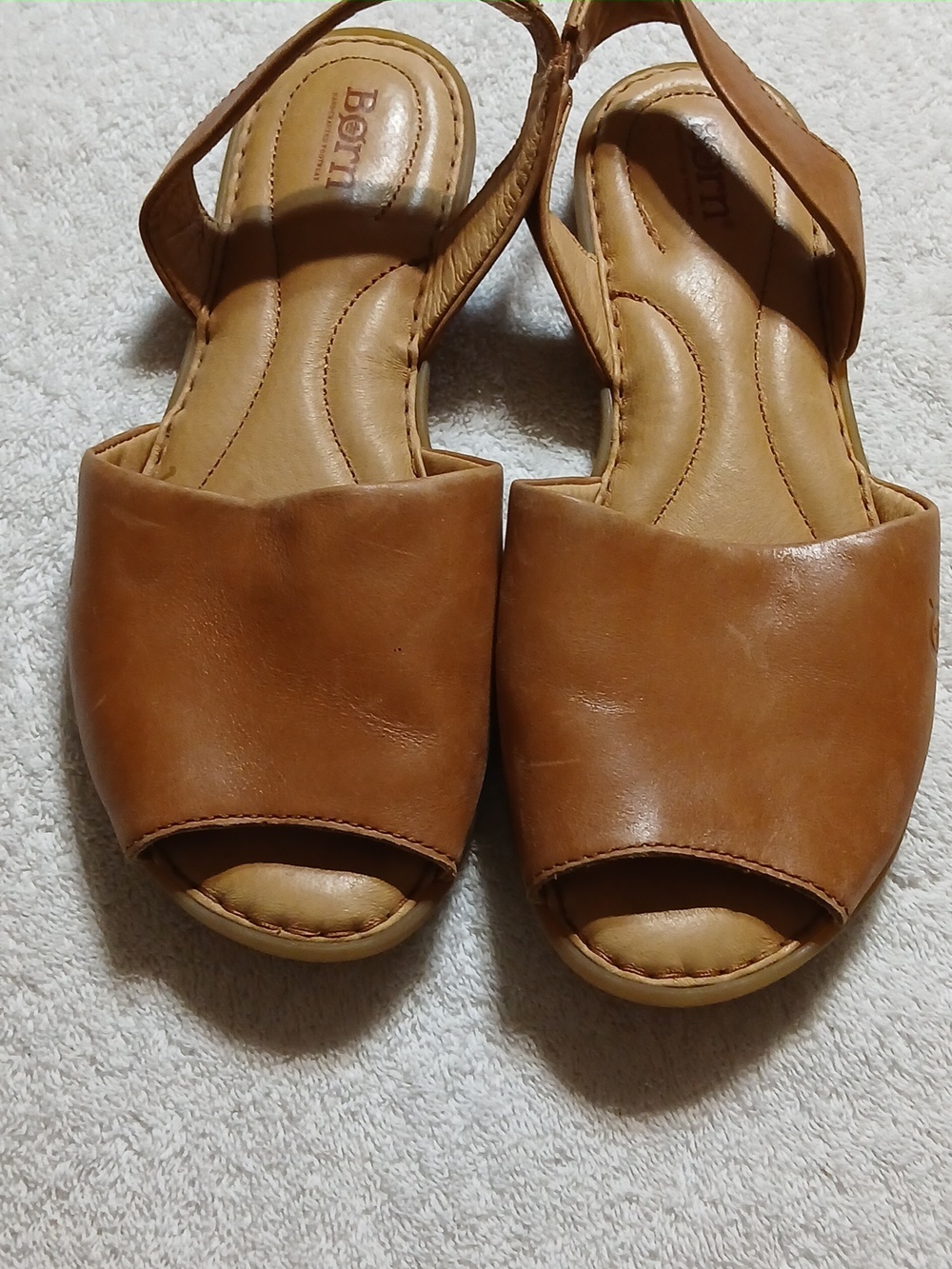Born Trang Tan Leather Sandals Size 9